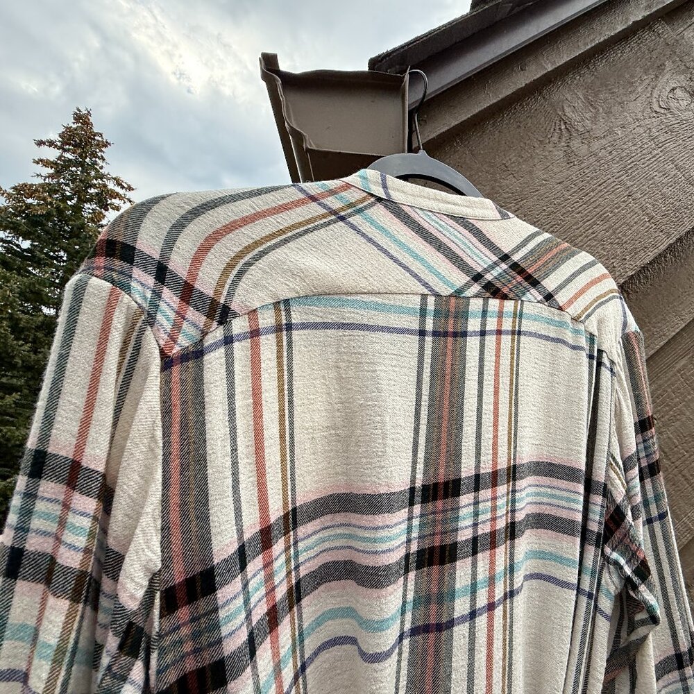 NWOT Reiss Plaid, Flannel Midi Popover Dress - Picture 9 of 15